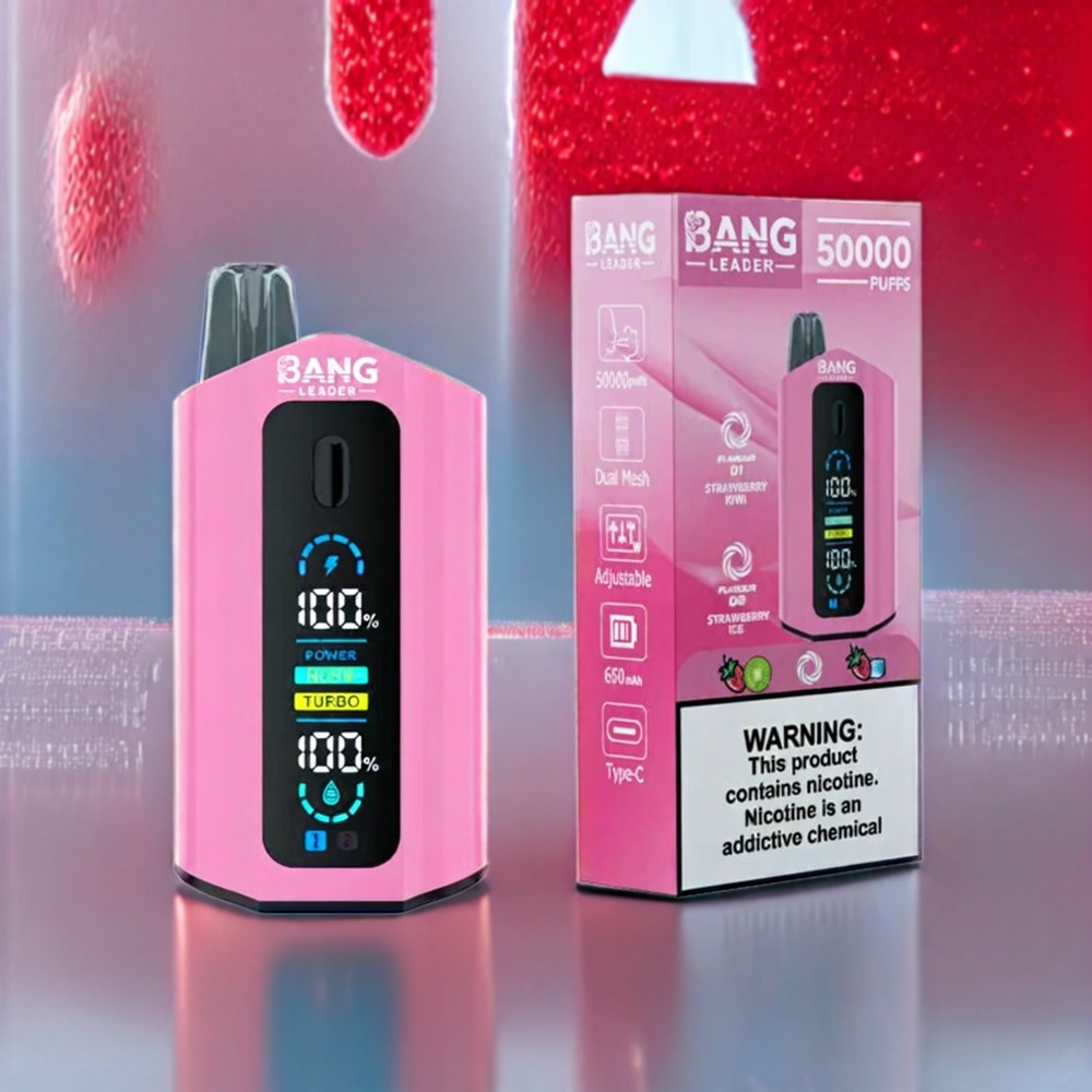 Bang Leader 50000 Puffs Disposable Vape – 36ml E-liquid, 13400mAh Battery, Australia Wholesale (Strawberry Kiwi & Strawberry Ice)