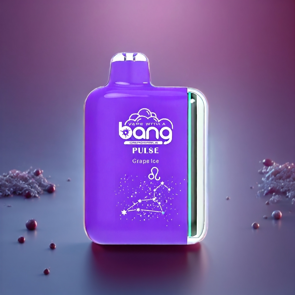 Bang Pulse 18000 Puffs Disposable Vape – 26ml E-liquid, Type-C Charging, 650mAh Battery (0%-5% Nicotine) – Australia Wholesale – Grape Ice