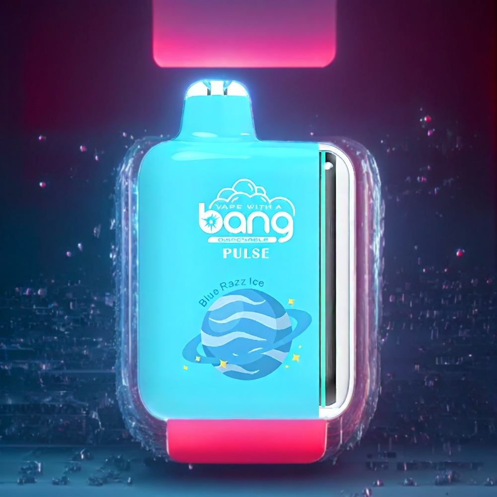 Bang Pulse 18000 Puffs Disposable Vape - Type-C Charging, 650mAh, 26mL (Australia Wholesale) - Blue Razz Ice