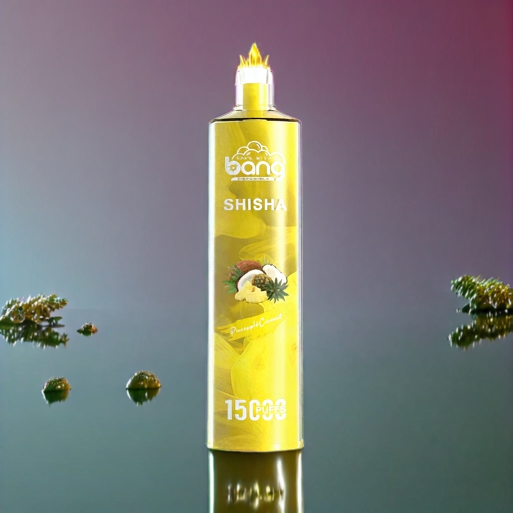 Australia Wholesale Bang Shisha 15000 Puffs Disposable Vape – 23mL E-liquid, Type-C Charging, 600mAh Battery (Pineapple Coconut)