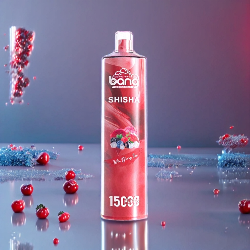 Bang Shisha 15000 Puffs Disposable Vape – 23mL E-liquid, Type-C Charging, 600mAh Battery (Mix Berry Ice) | Australia Wholesale