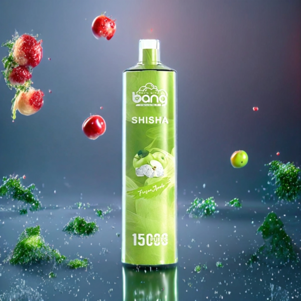 Bang Shisha 15000 Puffs Disposable Vape – 23ml E-liquid, Type-C Charging, 5% Nicotine, Frozen Apple | Australia Wholesale