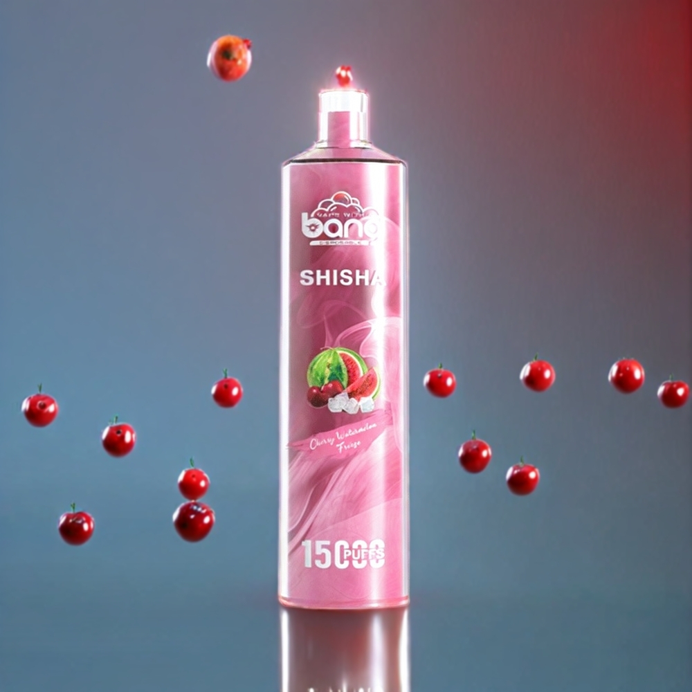 Bang Shisha 15000 Puffs Disposable Vape – 23ml E-liquid, Type-C Charging, 600mAh Battery (Australia Wholesale) – Cherry Watermelon