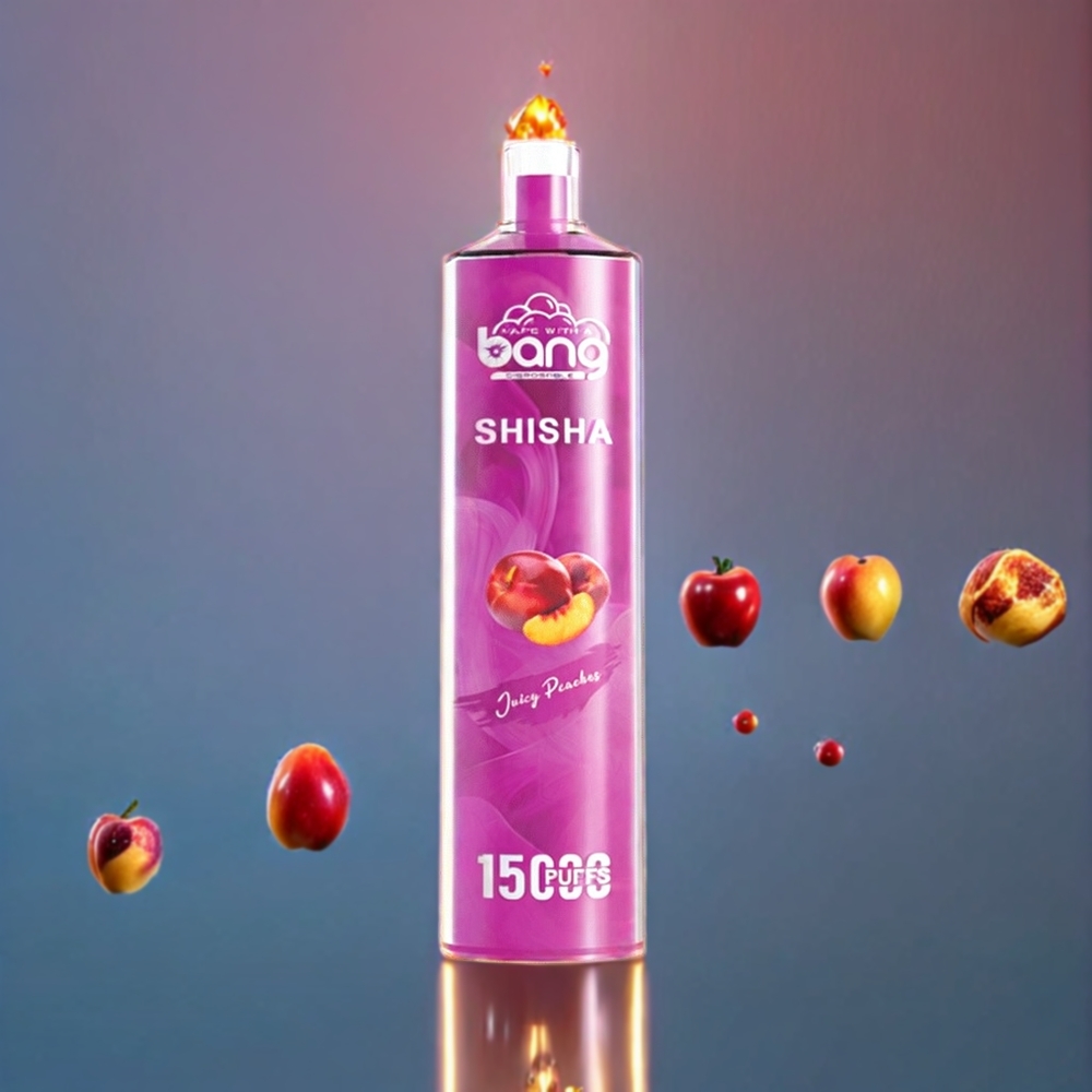 Bang Shisha 15000 Puffs Disposable Vape – Juicy Peaches | 23mL E-Liquid, Type-C Charging, DTL Tech | Australia Wholesale