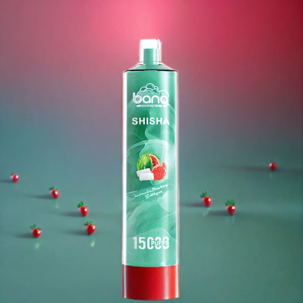 Bang Shisha 15000 Puffs Disposable Vape – Watermelon Strawberry Bubblegum | 23mL E-liquid, Type-C Charging, 600mAh Battery | Australia Wholesale