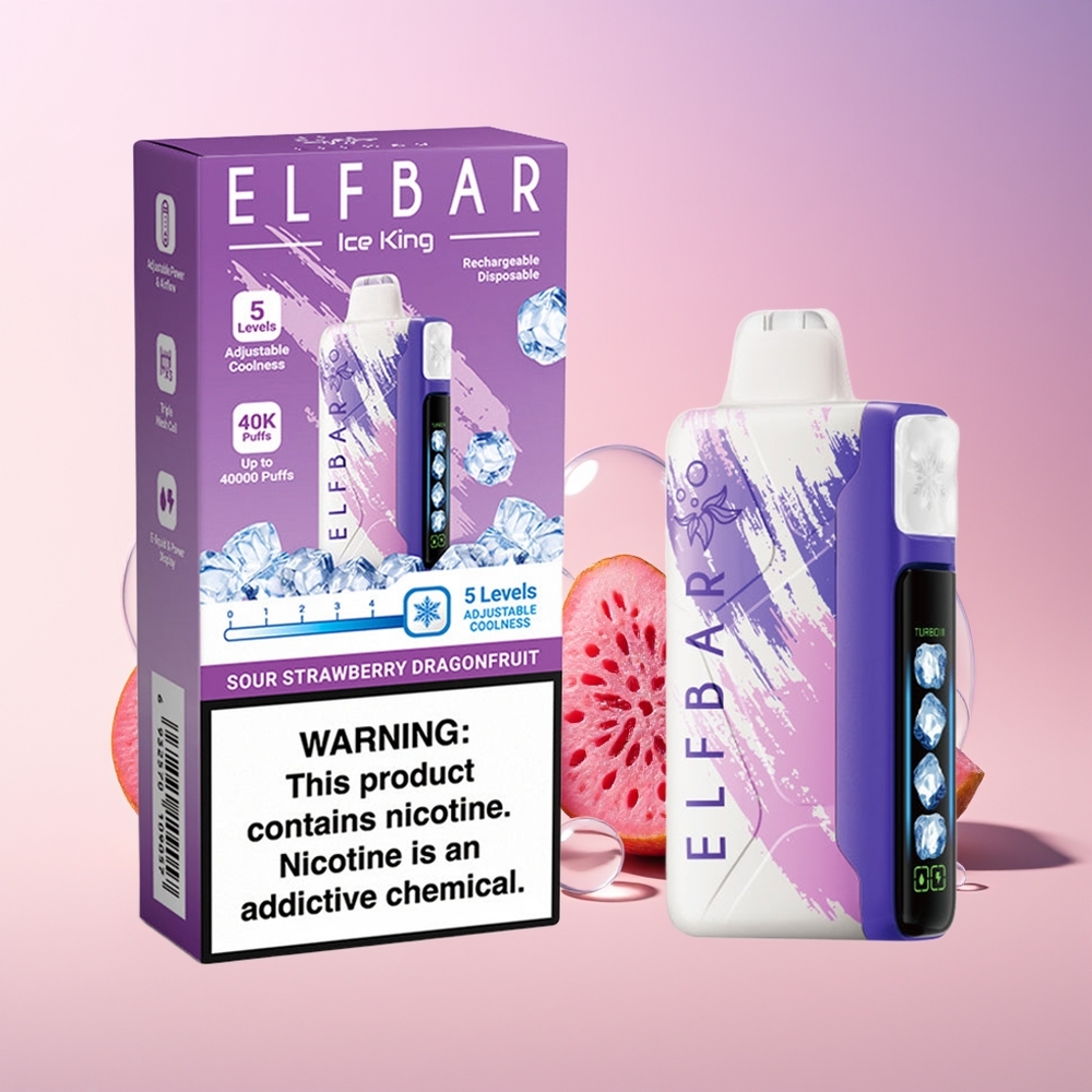 Elf Bar Ice King 40000 Puffs Australia Wholesale – 20ml Pre-Filled, 5% Nicotine, Rechargeable, Adjustable Cooling
