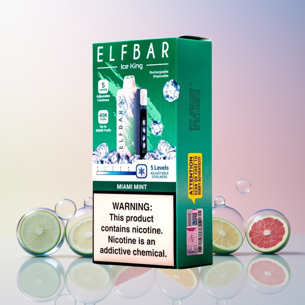 Elf Bar Ice King 40000 Puffs Disposable Vape – 20ml E-Liquid, 5% Nicotine, Rechargeable (Australia Wholesale)
