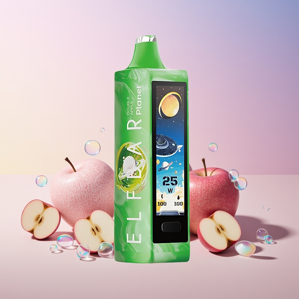 Elf Bar Planet 25000 Puffs Disposable Vape – 50mg Nicotine, 18ml E-liquid, Rechargeable (Australia Wholesale) – Double Apple