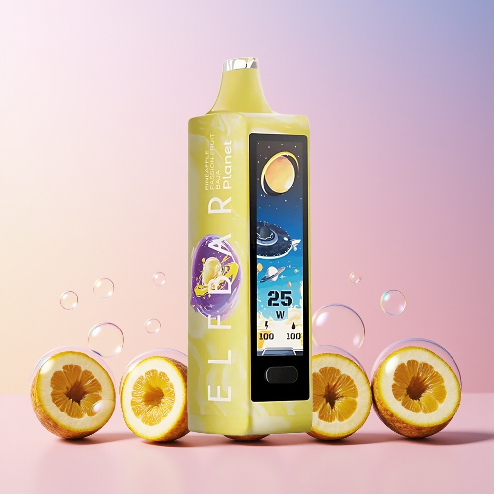 Elf Bar Planet 25000 Puffs Disposable Vape – 5% Nicotine, 18ml E-liquid, Rechargeable (Australia Wholesale) – Pineapple Passion Fruit Baja