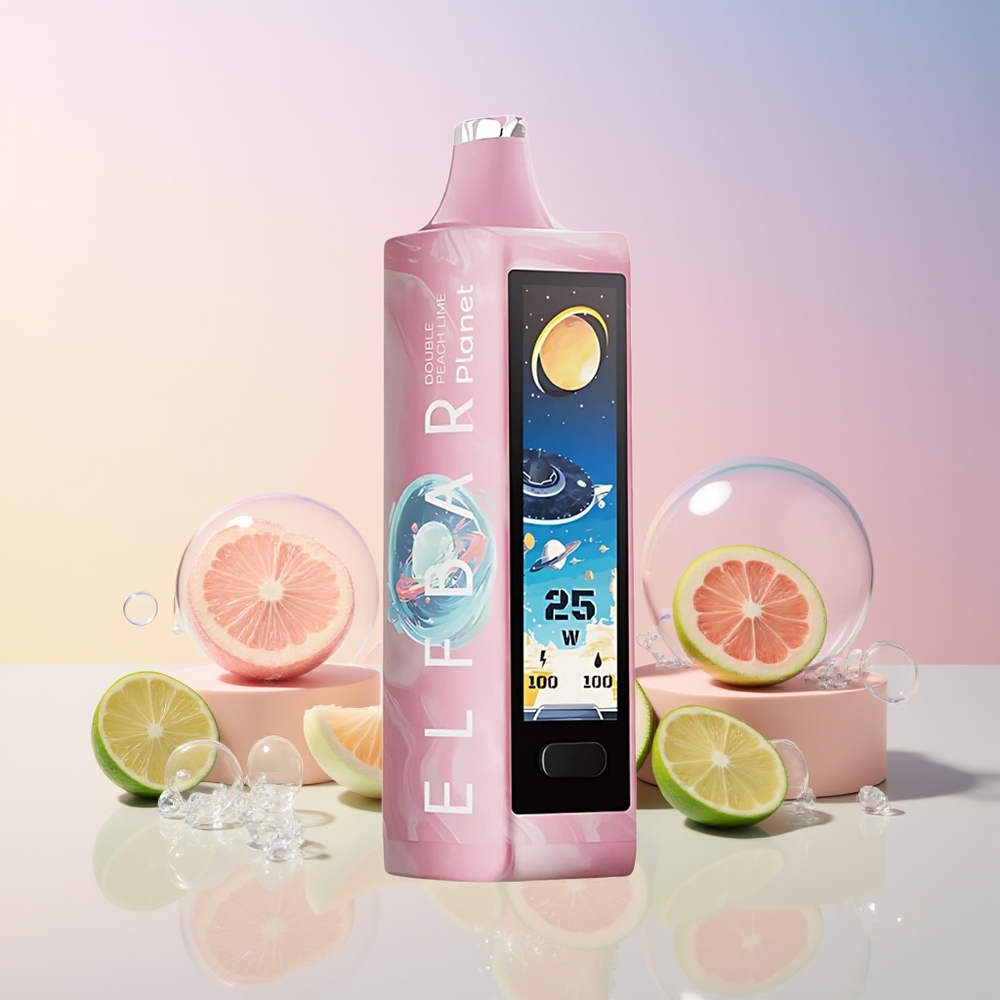 Elf Bar Planet 25000 Puffs Disposable Vape – 5% Nicotine, 18ml, Rechargeable (Australia Wholesale) – Double Peach Lime