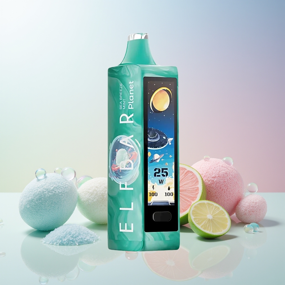 Elf Bar Planet 25000 Puffs Rechargeable Disposable Vape – 5% Nicotine, 18ml E-liquid, Australia Wholesale (Sea Breeze Mint)