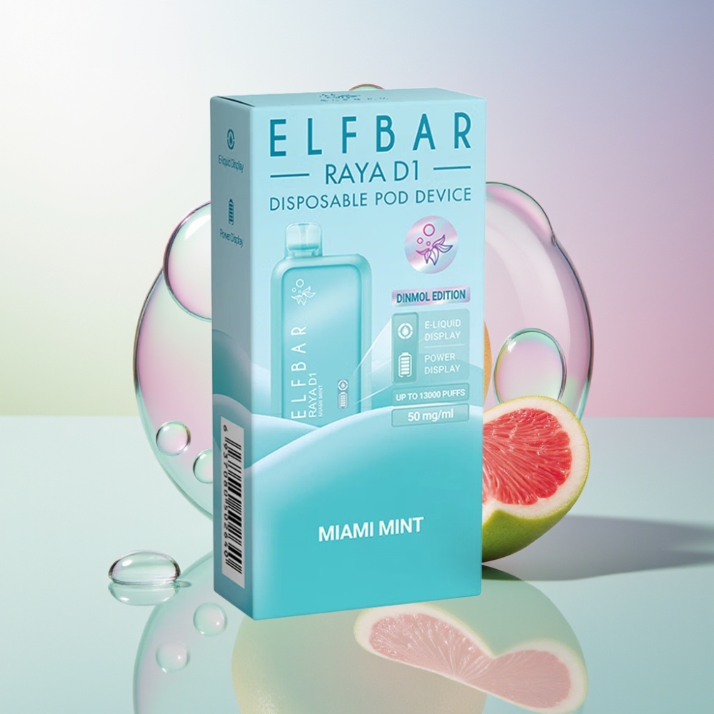 Elf Bar Raya D1 13000 Puffs 18ml 650mAh Australia Wholesale Disposable Vape Miami Mint
