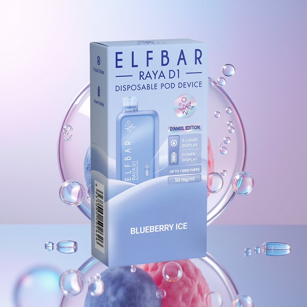Elf Bar Raya D1 Australia Wholesale 13000 Puffs 18ml 5% Nicotine Disposable Vape Blueberry Ice
