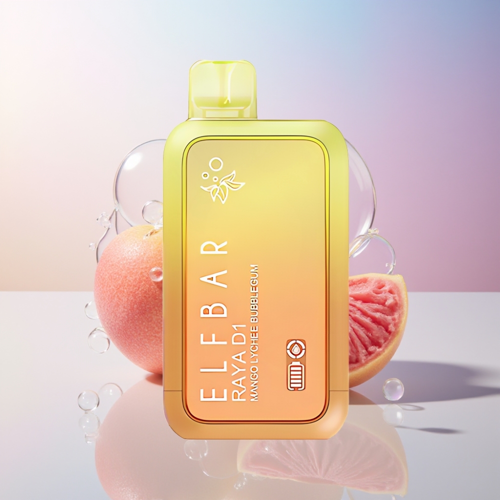 Elf Bar Raya D1 Australia Wholesale 13000 Puffs 18ml 5% Nicotine Disposable Vape Mango Lychee Bubblegum
