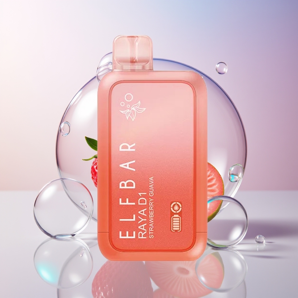 Elf Bar Raya D1 Australia Wholesale 13000 Puffs 18ml 5% Nicotine Disposable Vape Strawberry Guava
