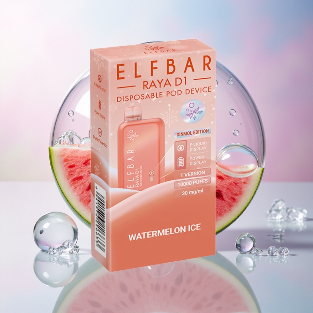 Elf Bar Raya D1 Australia Wholesale 13000 Puffs 18ml 5% Nicotine Disposable Vape Watermelon Ice