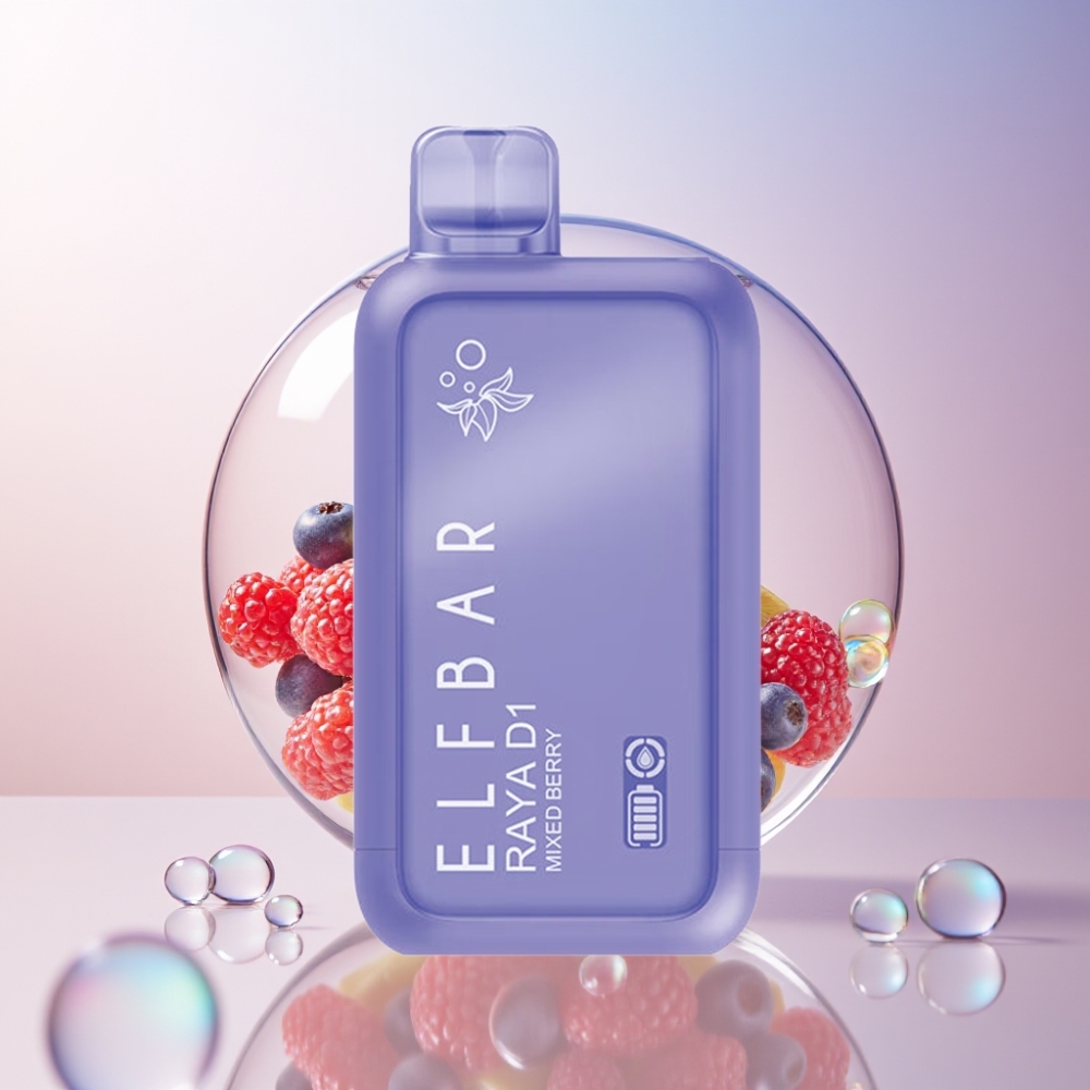 Elf Bar Raya D1 Australia Wholesale 13000 Puffs 18ml Rechargeable Disposable Vape Mixed Berry 50mg
