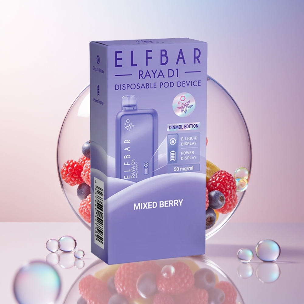 Elf Bar Raya D1 Australia Wholesale 13000 Puffs 18ml Rechargeable Disposable Vape Mixed Berry 50mg