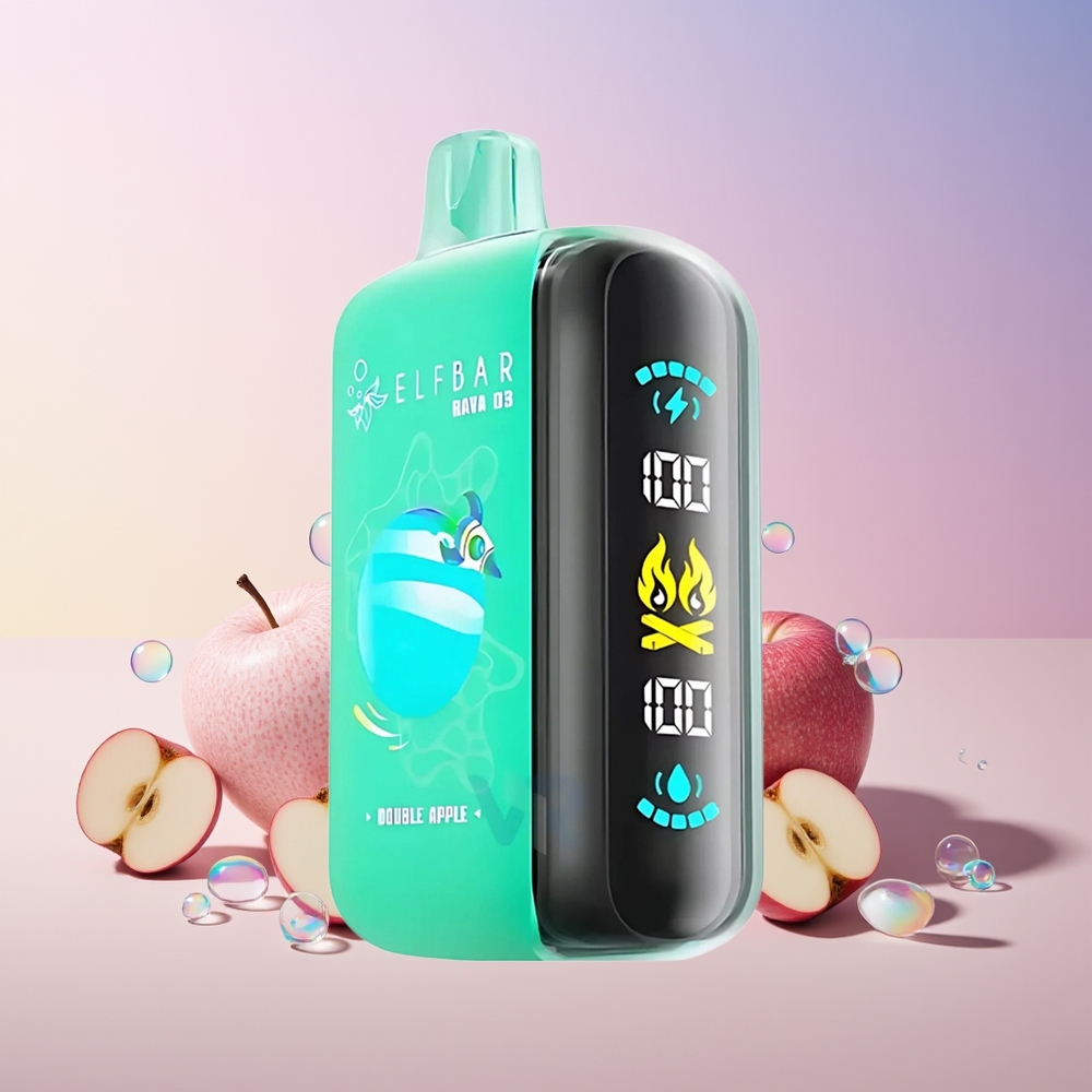 ELF BAR RAYA D3 25000 Puffs Disposable Vape (850mAh Rechargeable, 23ml Pre-Filled, 5% Nicotine) – Australia Wholesale – Double Apple