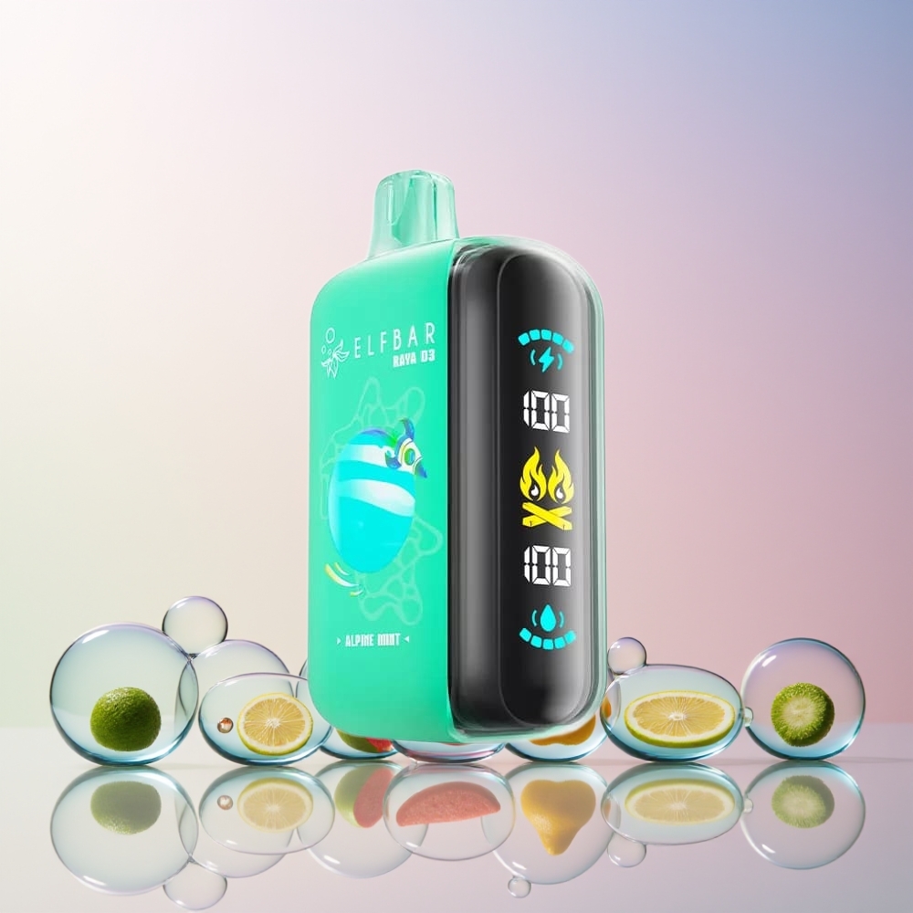 ELF BAR RAYA D3 25,000 Puffs Australia Wholesale – 23mL Pre-Filled, 5% Nicotine, Type-C Rechargeable