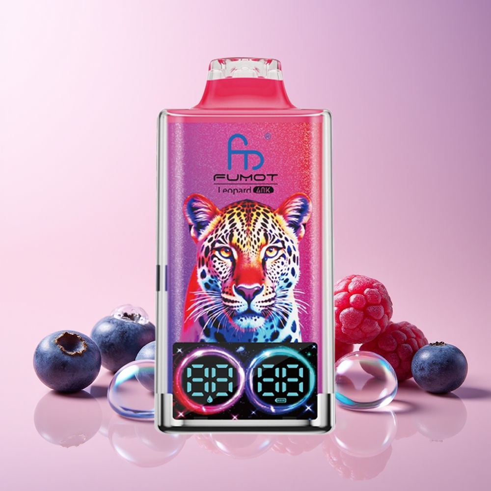 Fumot Leopard 40K Disposable Vape – 700mAh Dual Mesh, Type-C Charging, Australia Wholesale (Blueberry Cherry Cranberry)