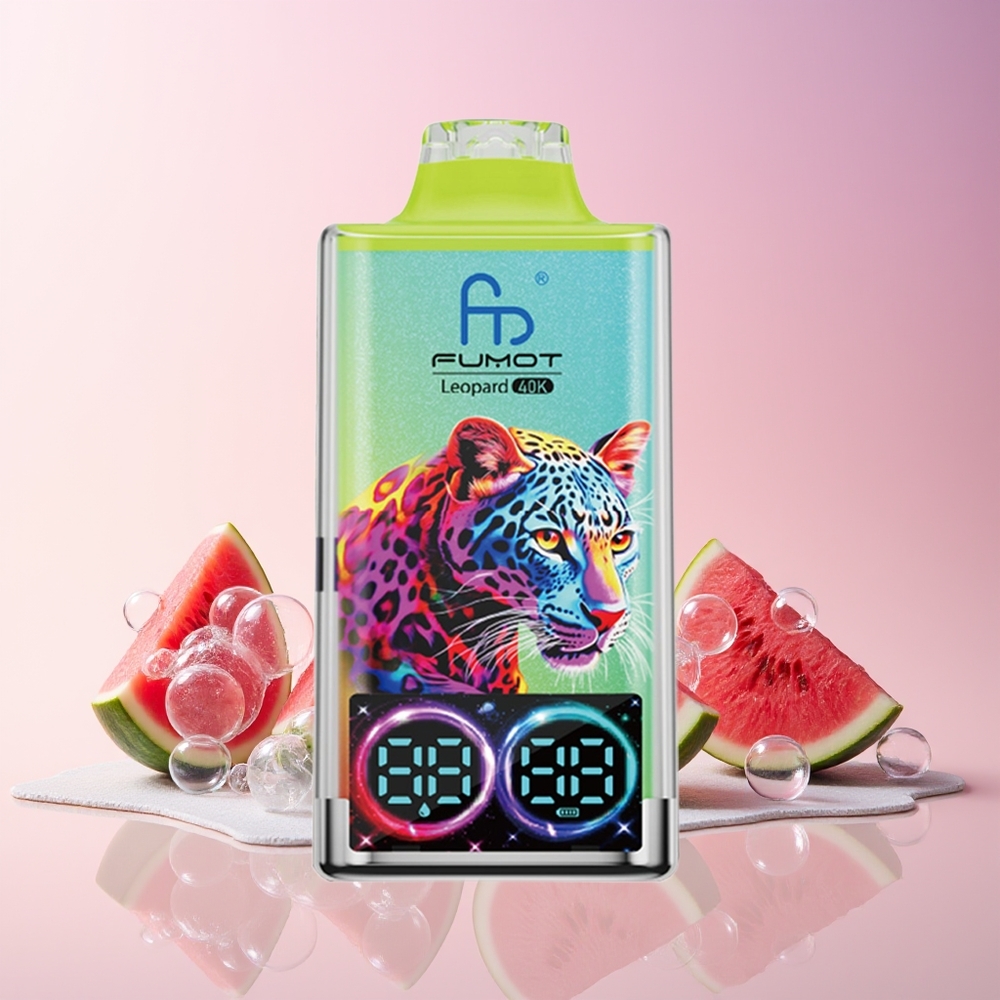 Fumot Leopard 40K Puffs Australia Wholesale – Watermelon Ice | 5% Nicotine, Dual Mesh, Type-C Charging
