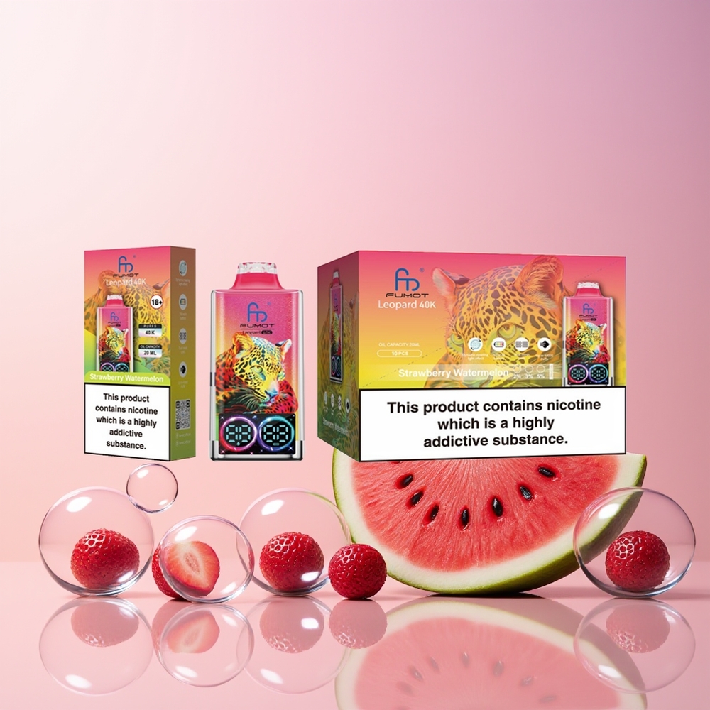 Fumot Leopard 40K Puffs Disposable Vape – 5% Nicotine, 700mAh, Type-C Charging | Australia Wholesale (Strawberry Watermelon)