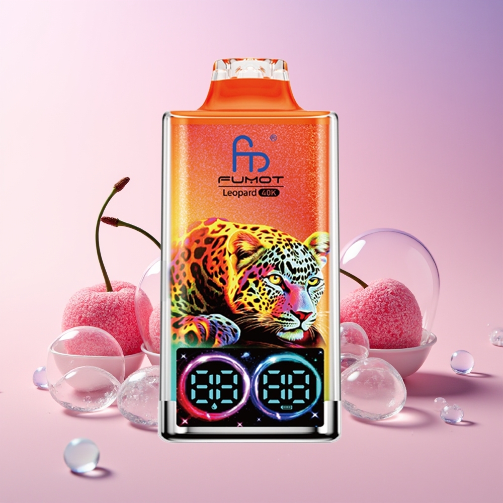 Fumot Leopard 40K Puffs Disposable Vape – 700mAh Battery, Type-C Charging, Digital Display | Australia Wholesale (Cherry Ice, 0%-5% Nicotine)
