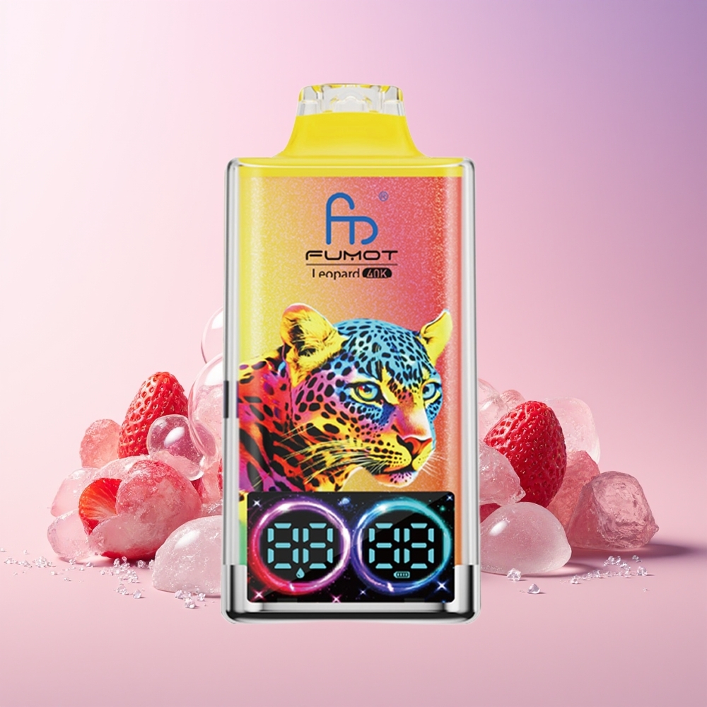 Fumot Leopard 40K Puffs Disposable Vape – Australia Wholesale (Strawberry Ice) | Dual Mesh, Type-C, 700mAh