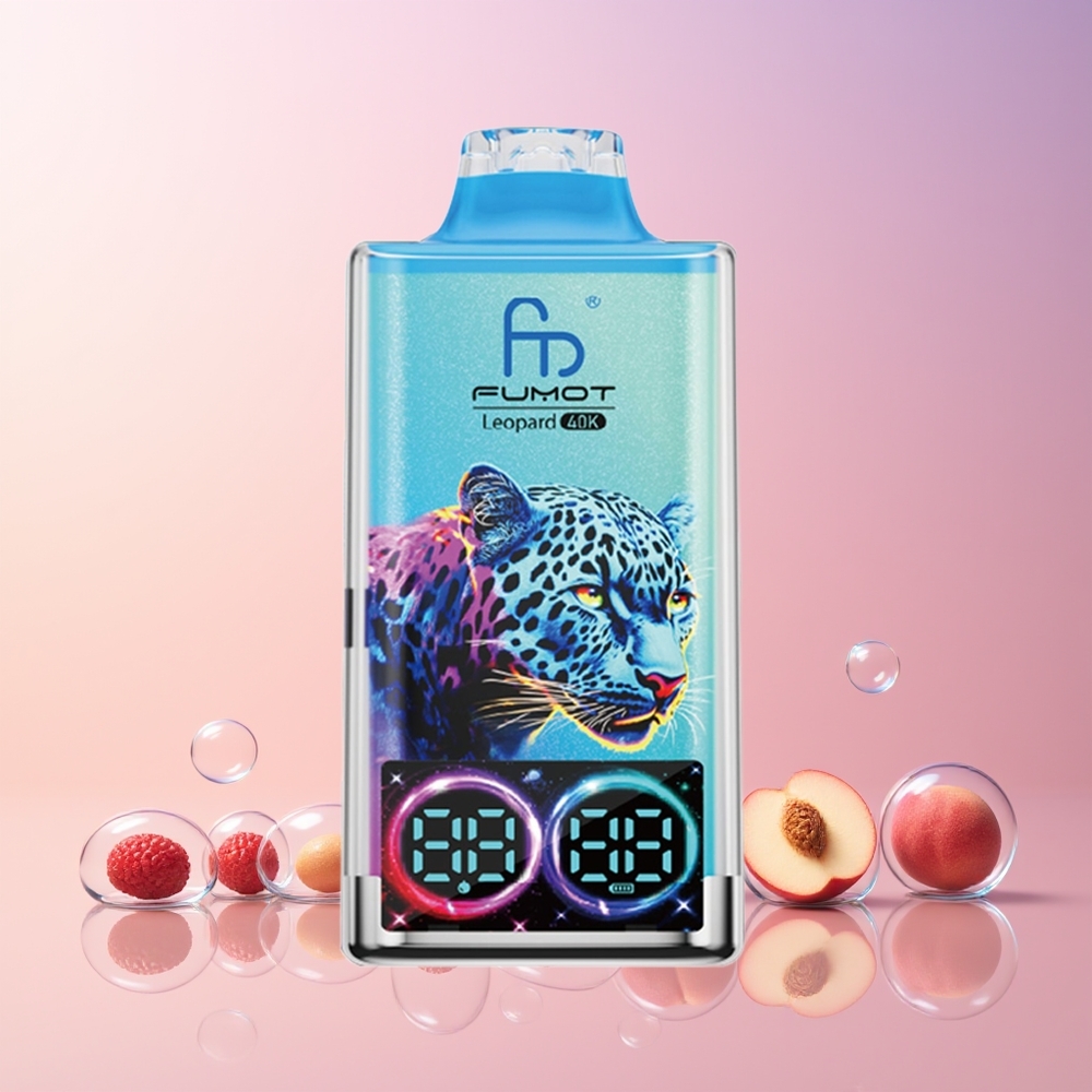 Fumot Leopard 40K Puffs Disposable Vape – Peach Berry (Dual Mesh, Type-C Charging, 700mAh Battery) | Australia Wholesale