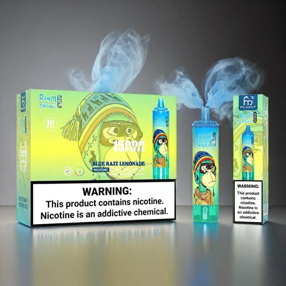 Fumot RandM Tornado 15000 Puffs Vape, Blue Razz Lemonade Fumot RandM Tornado 15000 Puffs - Australia Wholesale
