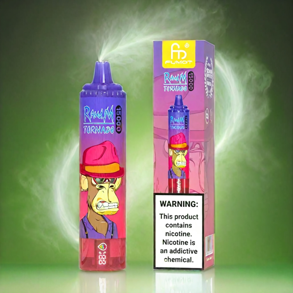 Fumot RandM Tornado 15000 Puffs Vape Sour Apple Fumot RandM Tornado 15000 Puffs - Australia Wholesale