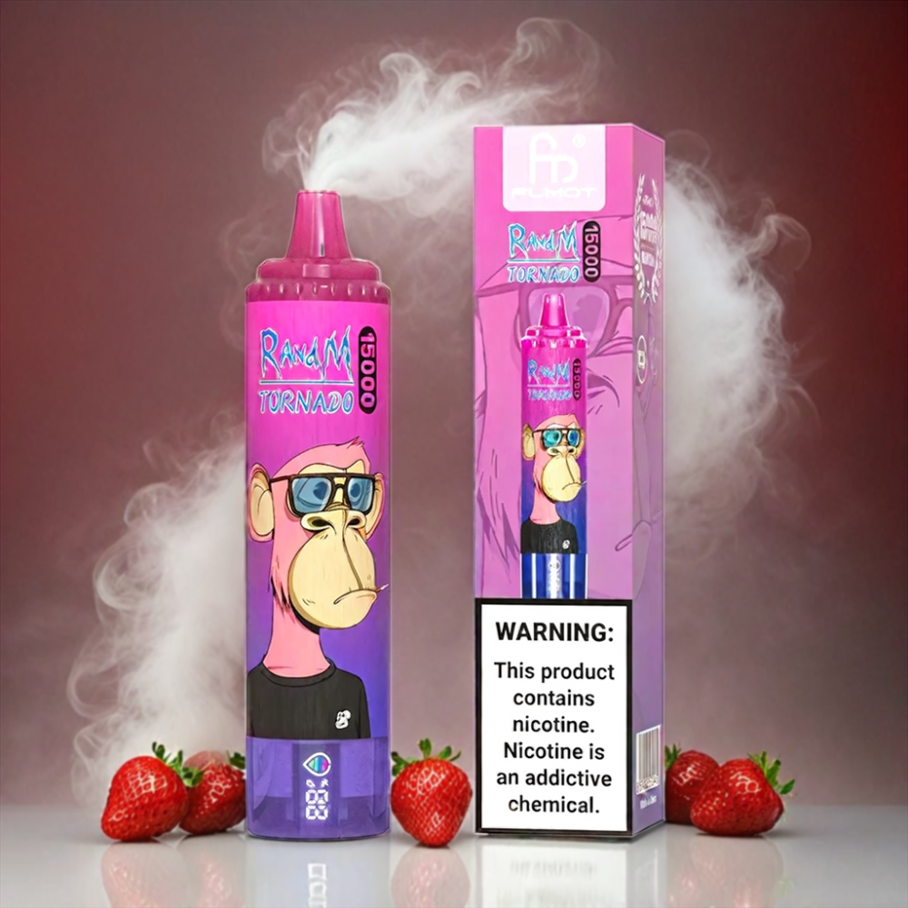 Fumot RandM Tornado 15000 Puffs Vape Strawberry Grape, Fumot RandM Tornado 15000 Puffs - Australia Wholesale
