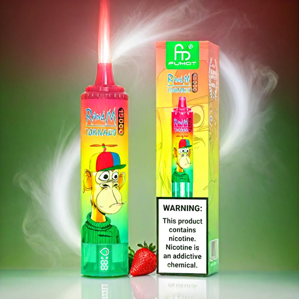 Fumot RandM Tornado 15000 Puffs Vape - Strawberry Kiwi Fumot RandM Tornado 15000 Puffs - Australia Wholesale