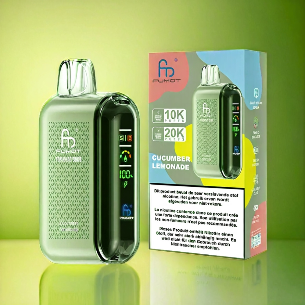 Fumot Tornado 20000 Puffs Vape - Cucumber Lemonade