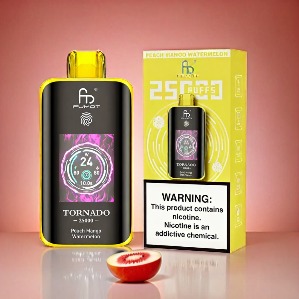 Fumot Tornado 25000 Puffs Vape - Peach Mango Watermelon