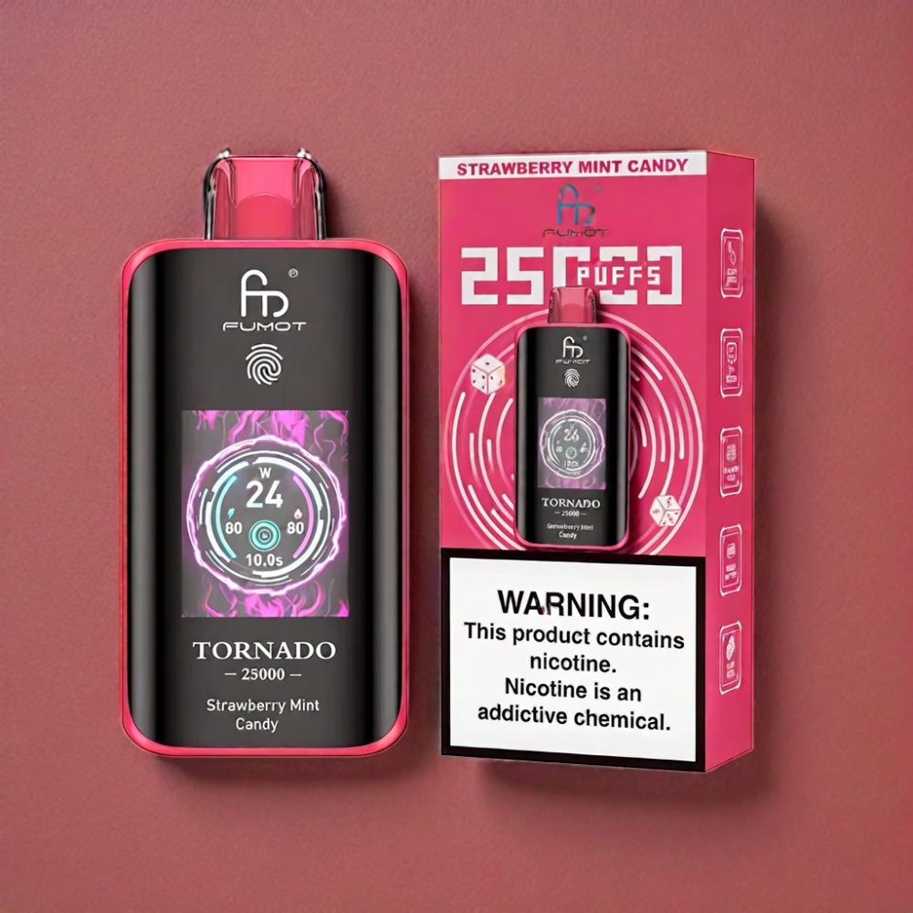 Fumot Tornado 25000 Puffs Vape - Strawberry Mint Candy