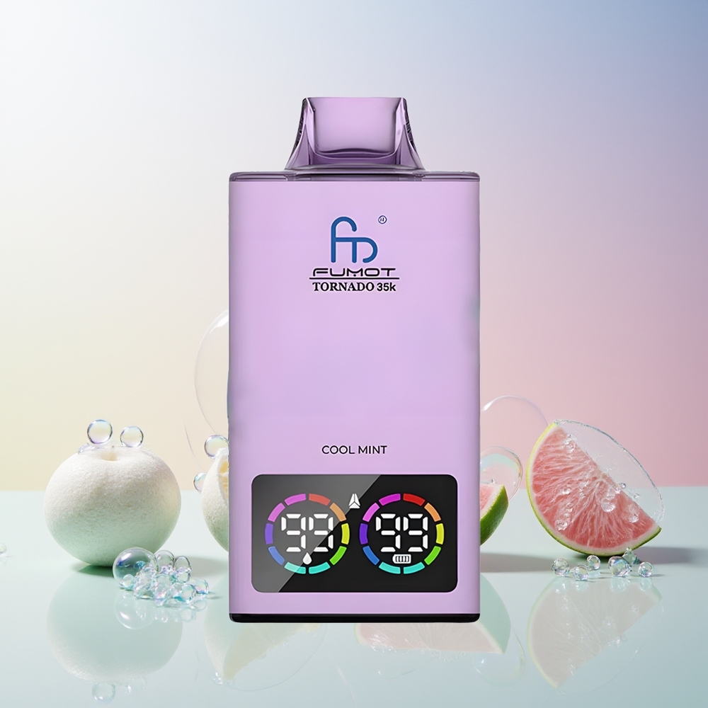 Fumot Tornado 35K Australia Wholesale – 15ml E-juice, 700mAh, USB-C Fast Charging, Dual Mesh Coil (Cool Mint)
