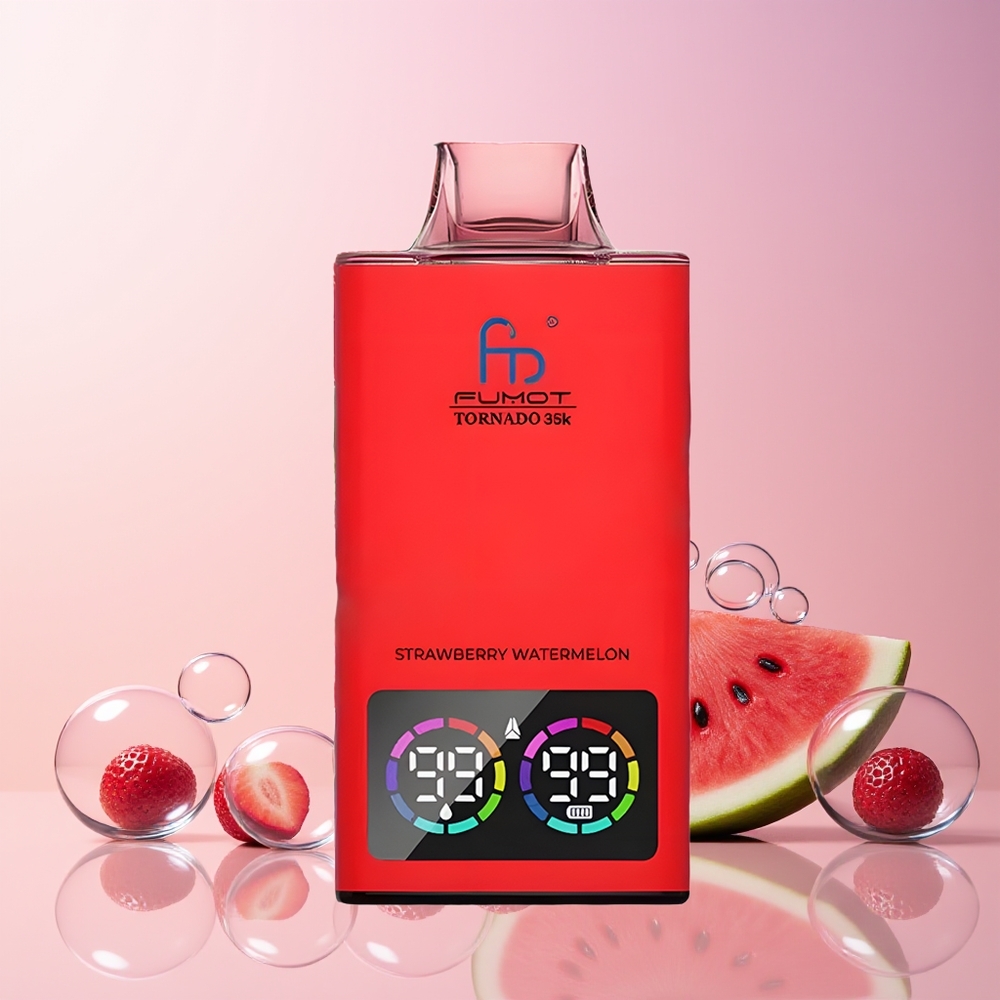 Fumot Tornado 35K Australia Wholesale – Dual Mesh Coil, 15ml E-Juice, 700mAh USB-C Fast Charging (Strawberry Watermelon)