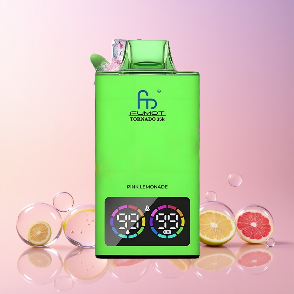 Fumot Tornado 35K Disposable Vape – Dual Mesh Coil, 15ml E-juice, 700mAh Battery, USB-C Fast Charging | Australia Wholesale Pink Lemonade