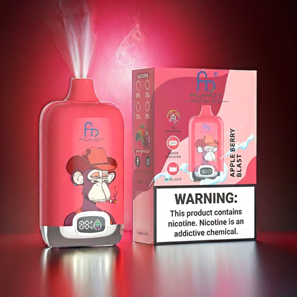 Fumot Tornado Digital Box 12000 Puffs Vape Apple Berry Blast Fumot Tornado Digital Box - 12000 Puffs Australia Wholesale