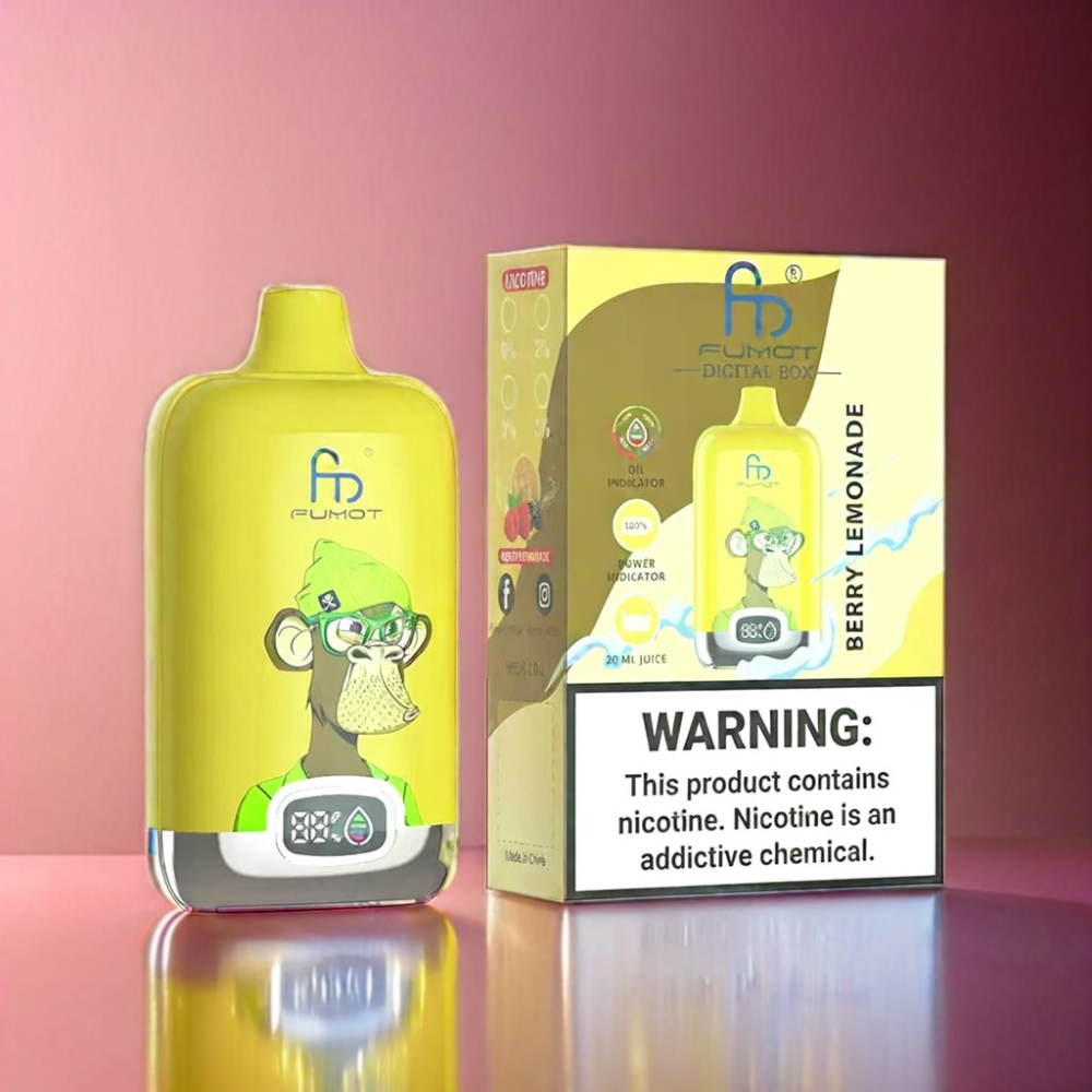 Fumot Tornado Digital Box 12000 Puffs Vape Berry Lemonade