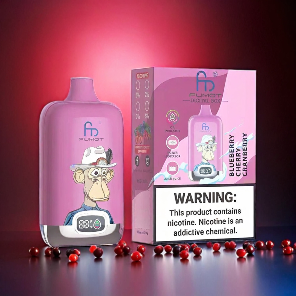 Fumot Tornado Digital Box 12000 Puffs Vape Blueberry Cherry Cranberry Fumot Tornado Digital Box 12000 Puffs - Australia Wholesale