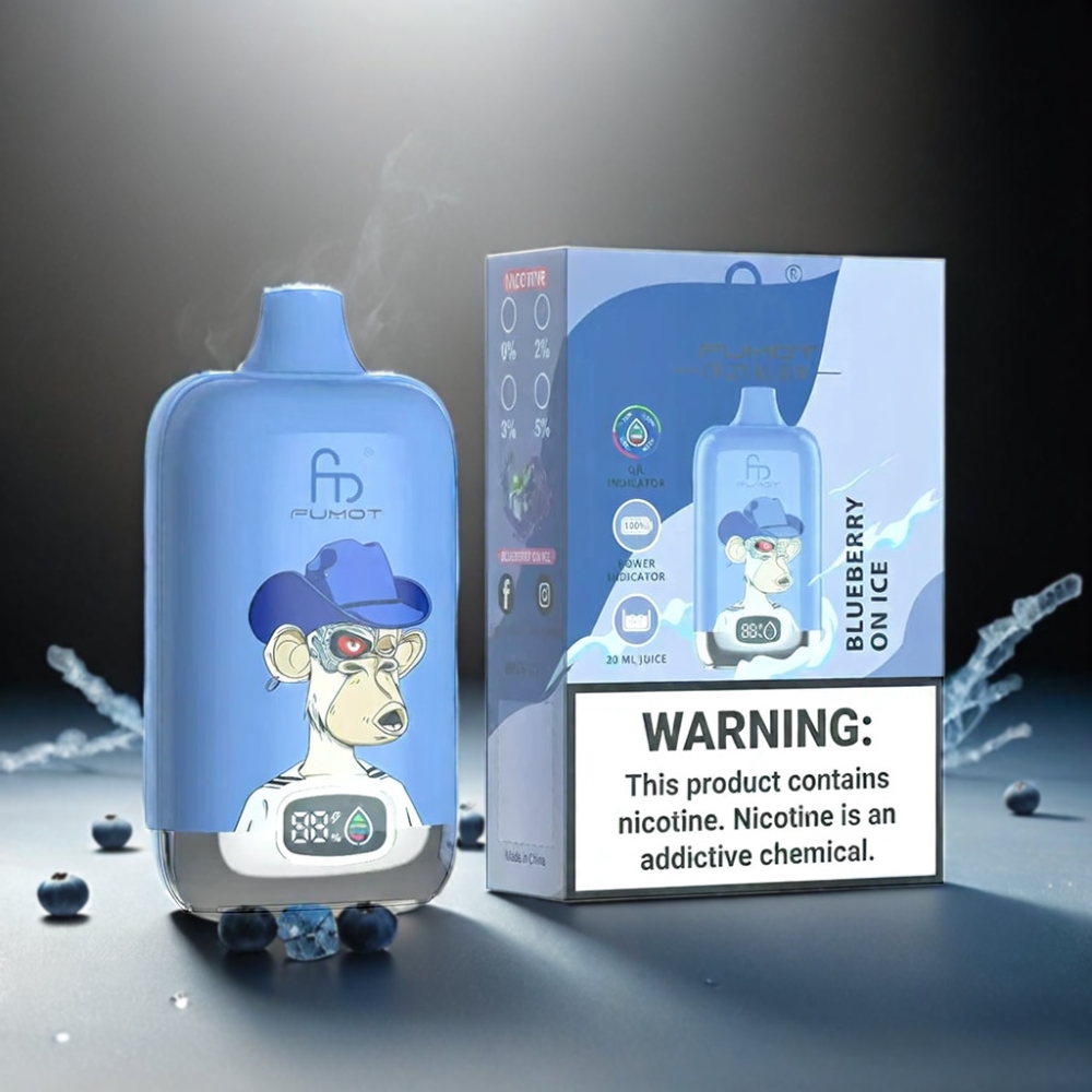 Fumot Tornado Digital Box 12000 Puffs Vape Blueberry Ice