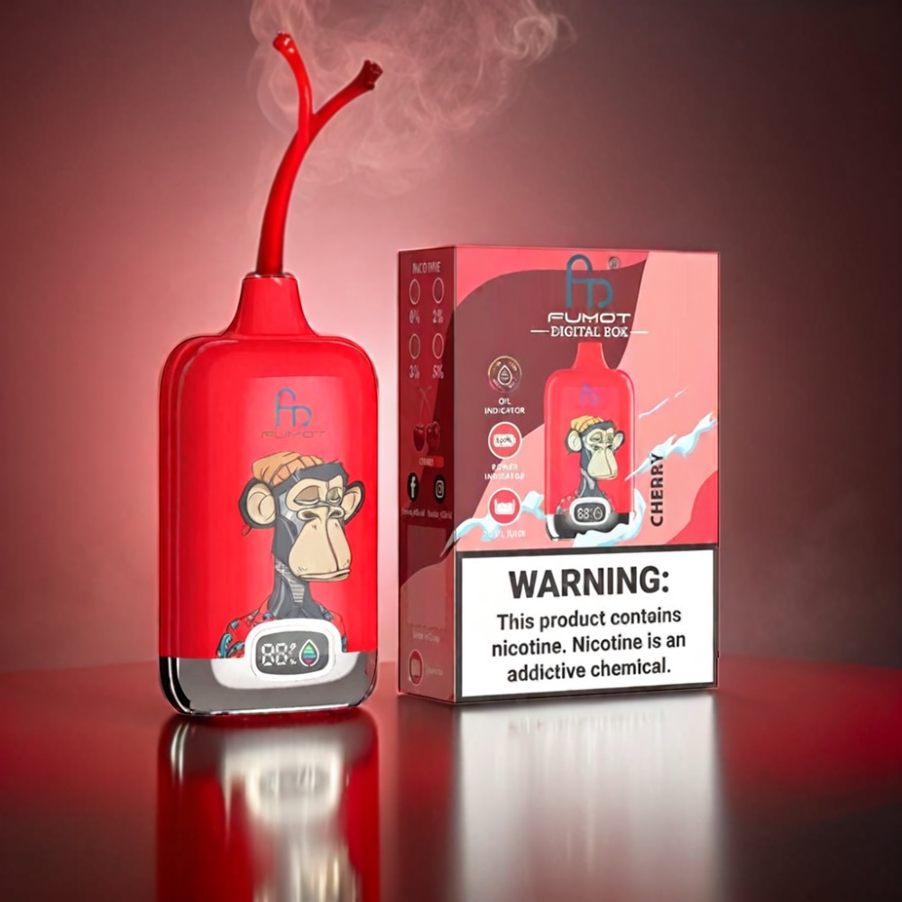 Fumot Tornado Digital Box 12000 Puffs Vape Cherry Fumot Tornado Digital Box 12000 Puffs - Australia Wholesale