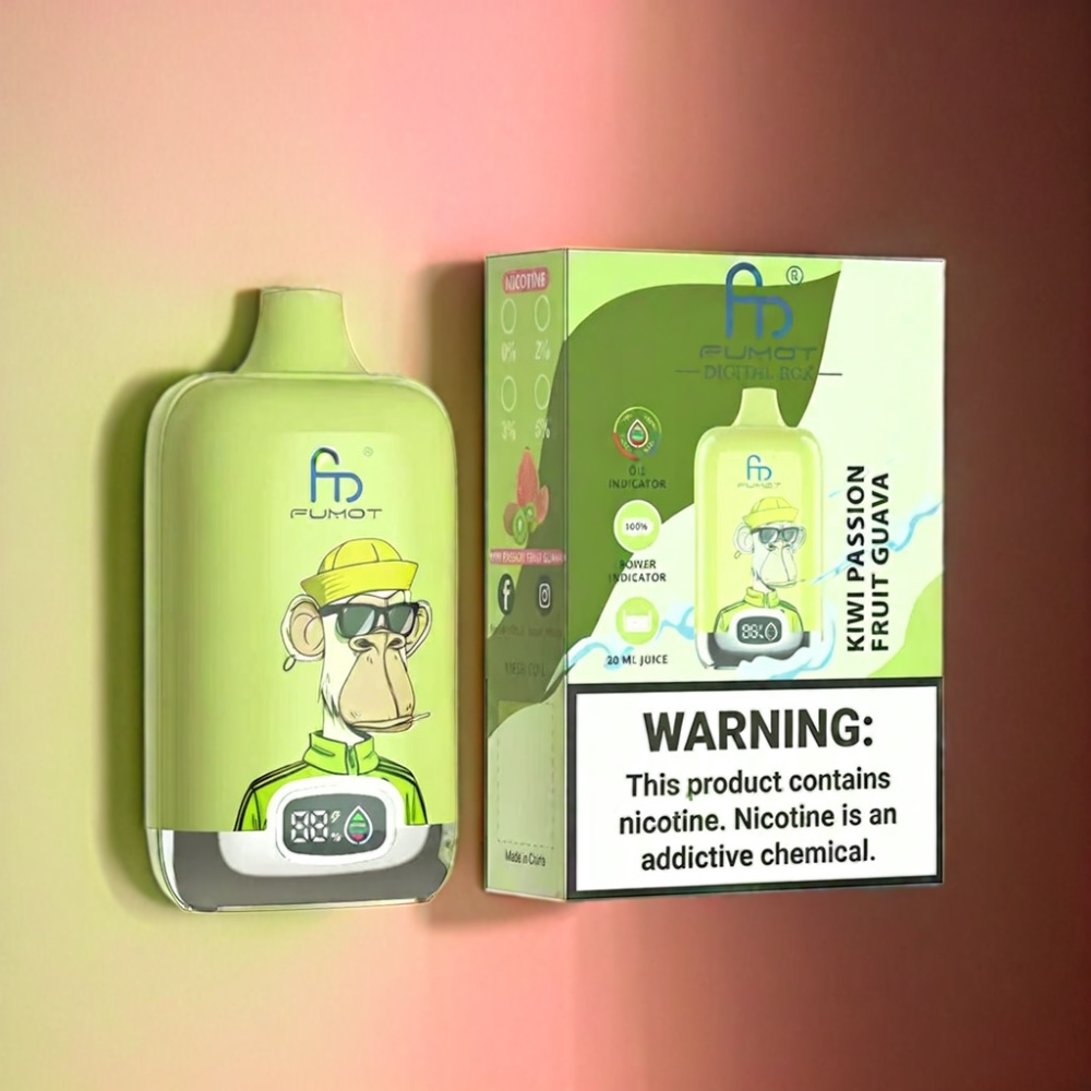 Fumot Tornado Digital Box 12000 Puffs Vape (Kiwi Passionfruit Guava) Fumot Tornado Digital Box 12000 Puffs - Australia Wholesale