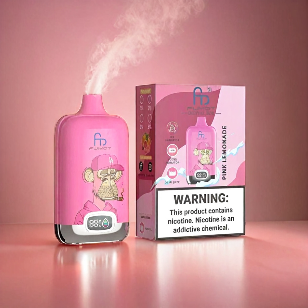 Fumot Tornado Digital Box 12000 Puffs Vape Pink Lemonade Fumot Tornado Digital Box - 12000 Puffs