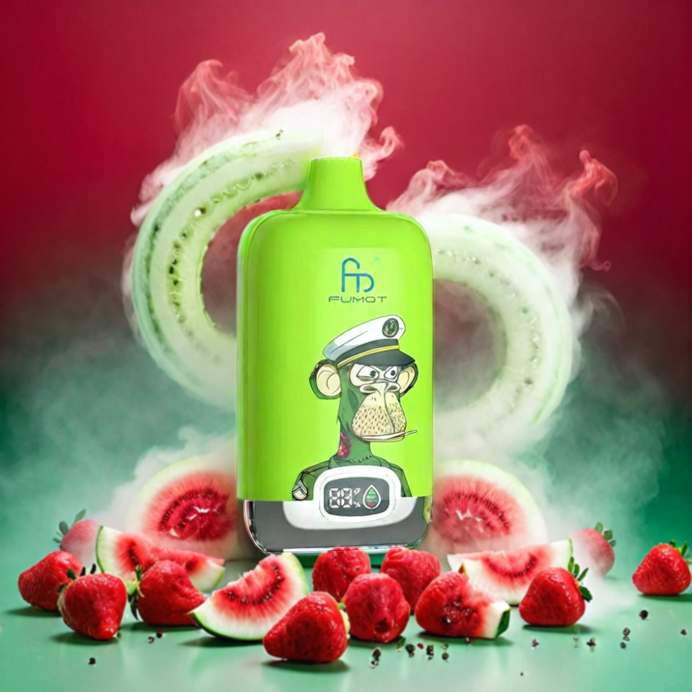 Fumot Tornado Digital Box 12000 Puffs Vape Raspberry Watermelon
