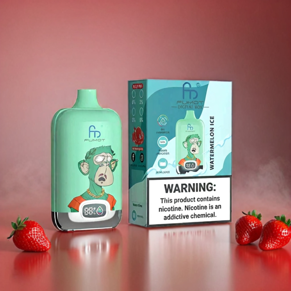 Fumot Tornado Digital Box 12000 Puffs Vape - Strawberry