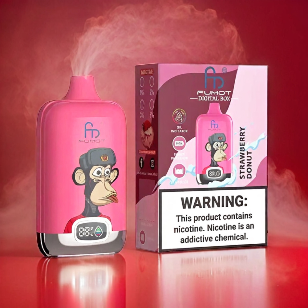 Fumot Tornado Digital Box 12000 Puffs Vape Strawberry Donut Fumot Tornado Digital Box Australia Wholesale